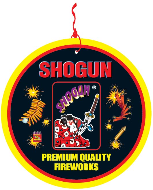 Shogun Round Poster on Thick Board with hole for hanging